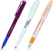 Pens and erasers