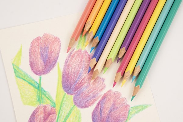 TRIANGULAR PASTEL COLORED PENCILS